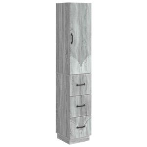 vidaXL Kastenset 2 pcs Grijs Sonoma 33 x 34,5 x 87 cm Bewerkt hout