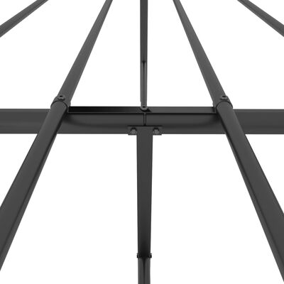 vidaXL Bedframe met hoofd- en voeteneinde metaal zwart 135x190 cm