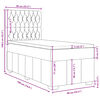vidaXL Boxspring met matras stof zwart 90x190 cm