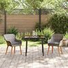 vidaXL Tuin eettafelset met kussen 3 pcs Grijs poly rattan