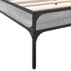 vidaXL Bedframe bewerkt hout en metaal grijs sonoma eiken 75x190 cm