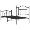 vidaXL Bedframe met hoofd- en voeteneinde metaal zwart 90x190 cm