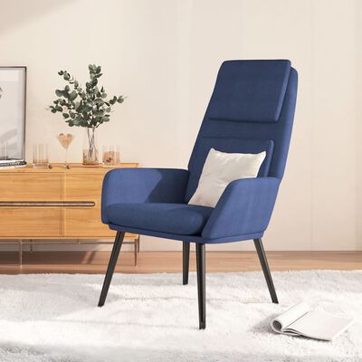 veer Roux Vouwen vidaXL Relaxstoel stof blauw online kopen | vidaXL.be