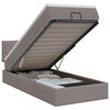 vidaXL Ottoman bed met matras met hoofdeinde Taupe 90 x 200 cm Stof