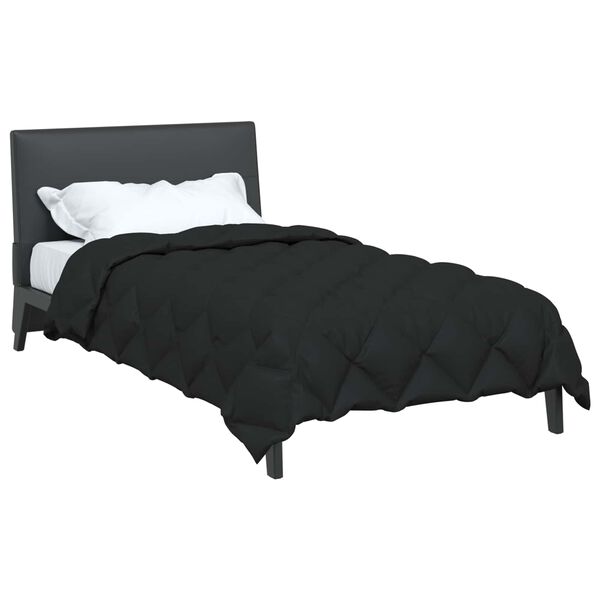 vidaXL Winter Dekbed Zwart 220 x 155 cm Microfiber