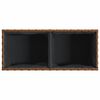 vidaXL Plantenbak met 2 potten 72x30x32 cm poly rattan bruin