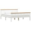 vidaXL Bedframe met 4 lades massief grenenhout wit 160x200 cm