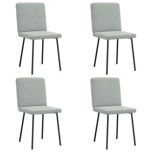 vidaXL Eetkamerstoelen 4 st fluweel lichtgrijs