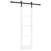 vidaXL Schuifdeur ORKDAL Wit 61 x 198,5 cm Massief grenenhout en glas