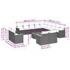 vidaXL 14-delige Loungeset met kussens poly rattan zwart