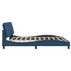 vidaXL Bedframe zonder matras stof blauw 200x200 cm