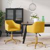 vidaXL Eetkamerstoelen draaibaar 2 st fluweel geel