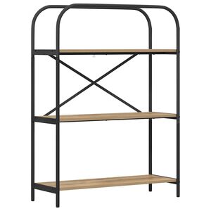vidaXL Boekenkast 3-laags 80 x 30 x 109 cm Bewerkt hout Artisan Eiken