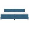 vidaXL Boxspringbed met matras Donkerblauw 200 x 200 cm Polyester