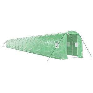 vidaXL Tuinkas met stalen frame 48 m&sup2; 24x2x2 m groen