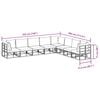 vidaXL Tuinbankenset met kussen 8 pcs Zwart Aluminium