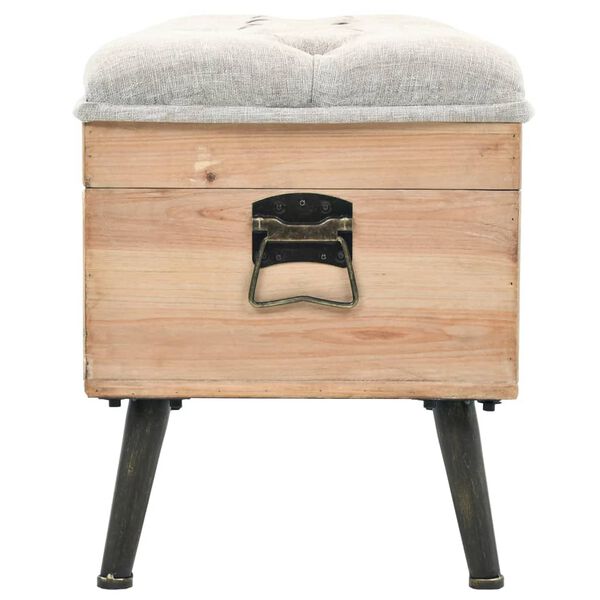 vidaXL Opbergbank 110 cm massief vurenhout