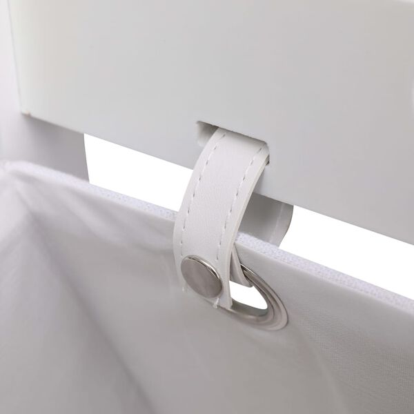 vidaXL Mandenrek 2-laags 35x35x72 cm hout wit