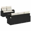 vidaXL Tuin Sofa Set 6 st Zwart poly rattan