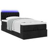 vidaXL Bed poef met matras en LED's 80x200 cm stof zwart