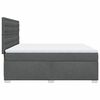 vidaXL Boxspring met matras stof donkergrijs 180x200 cm