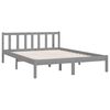vidaXL Bedframe massief grenenhout grijs 160x200 cm