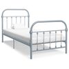 vidaXL Bedframe metaal grijs 100x200 cm