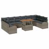 vidaXL Tuin Sofa Set met kussen 11 pcs Grijs