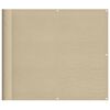 vidaXL Balkonscherm 90x1000 cm 100% oxford polyester beige