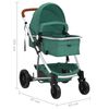 vidaXL Kinderwagen 3-in-1 aluminium groen