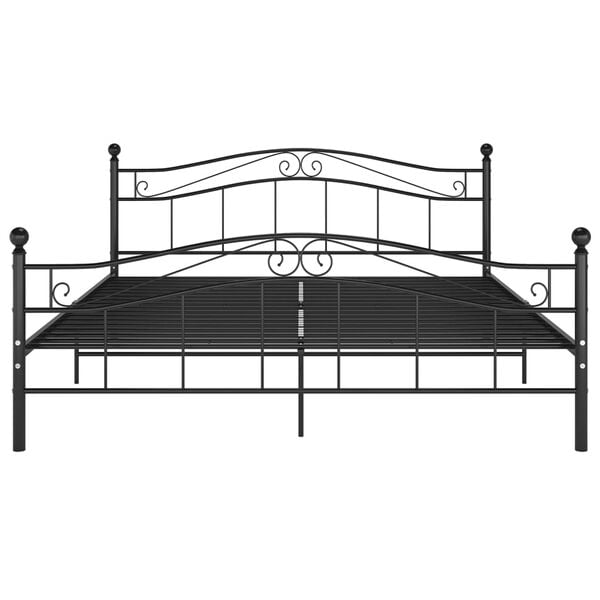 vidaXL Bedframe metaal zwart 160x200 cm