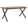 vidaXL Live Edge Eettafel 160 x 80 x 75 cm Massief Acaciahout Wit
