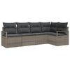 vidaXL Tuinbankenset 5 st Grijs poly rattan