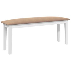 vidaXL Bank 110 cm massief hout wit rubber