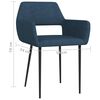 vidaXL Eetkamerstoelen 2 st stof blauw