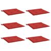vidaXL Tuinstoelkussens 6 st 40x40x4 cm oxford stof rood