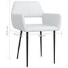 vidaXL Eetkamerstoelen 2 st kunstleer wit