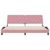 vidaXL Bedframe zonder matras fluweel roze 200x200 cm