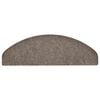 vidaXL Trapmatten Zelfklevend 30 stuks 65x21x4 cm Beige Halfrond Groot