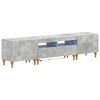 vidaXL 3-delige LED TV-kast Betongrijs Bewerkt hout