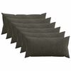 vidaXL Kussensloop 6 st HEERLEN Antracietkleurig 40 x 80 cm corduroy