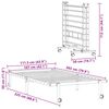 vidaXL Bedframe zonder matras opvouwbaar 107x203 cm staal wit