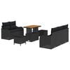 vidaXL Tuin Sofa Set 8 st 7-Aantal zitplaatsen Zwart