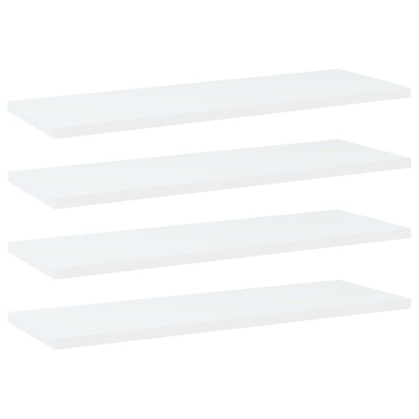 vidaXL Wandschappen 4 st 60x20x1,5 cm bewerkt hout wit