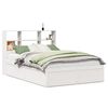 vidaXL Bedframe zonder matras massief grenenhout wit 140x190 cm