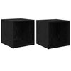 vidaXL Tv-meubelset 2 pcs Zwart Bewerkt hout