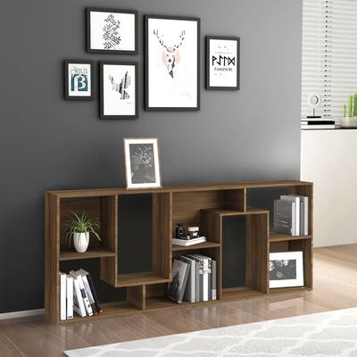 vidaXL Boekenkast 67x24x161 cm bewerkt hout bruin eikenkleur