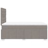 vidaXL Boxspring met matras stof taupe 120x200 cm