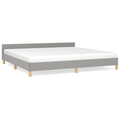 vidaXL Bedframe zonder matras stof lichtgrijs 200x200 cm