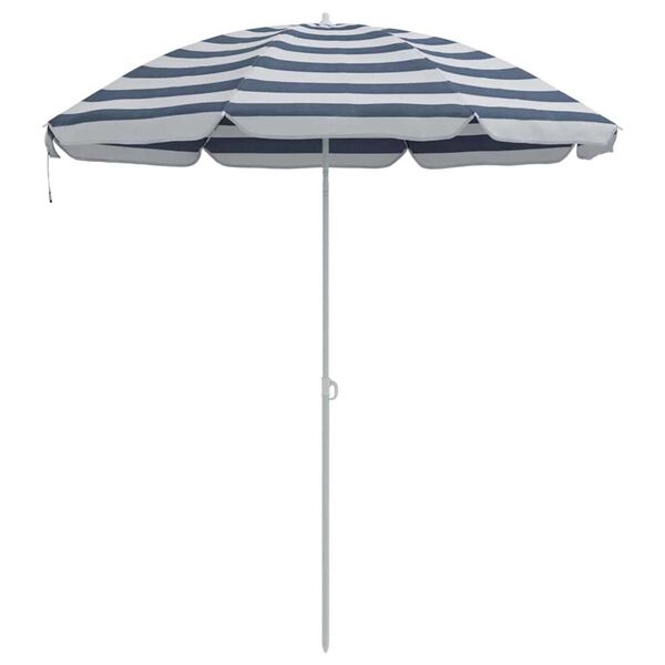 vidaXL Parasol Blauw en Wit 161 x 161 x 193 cm Polyester